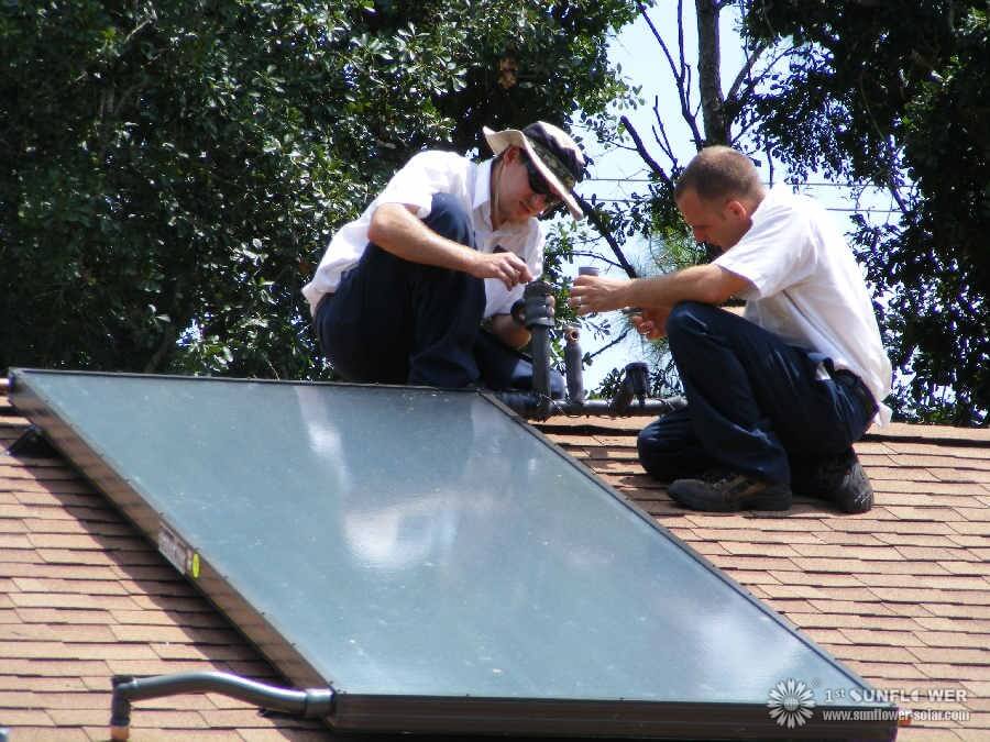 Flat plate solar collector Flacher Solarkollektor